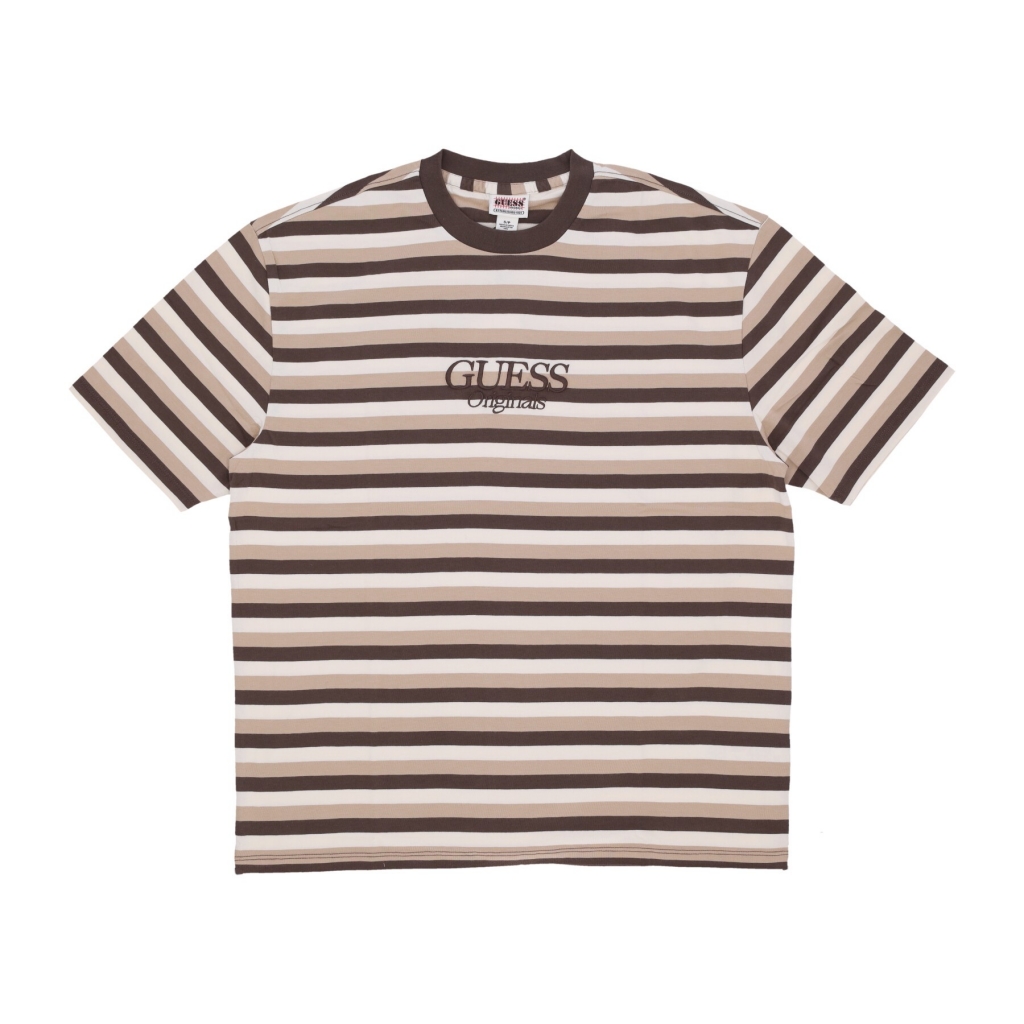 maglietta uomo go horizontal stripe tee COARSE BROWN MULTI