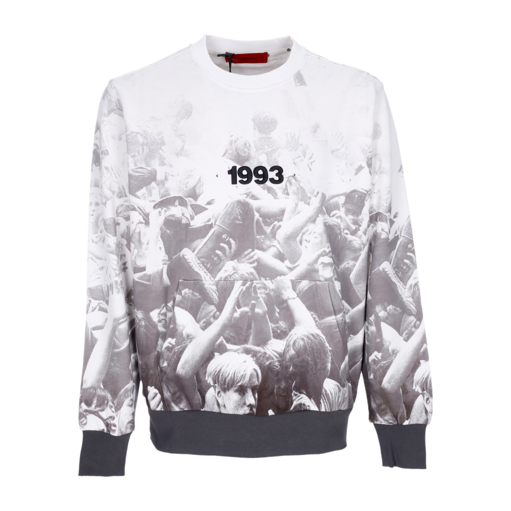 felpa leggera girocollo uomo crowd crewneck WHITE