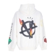 felpa leggera cappuccio uomo flamed logo hoodie WHITE