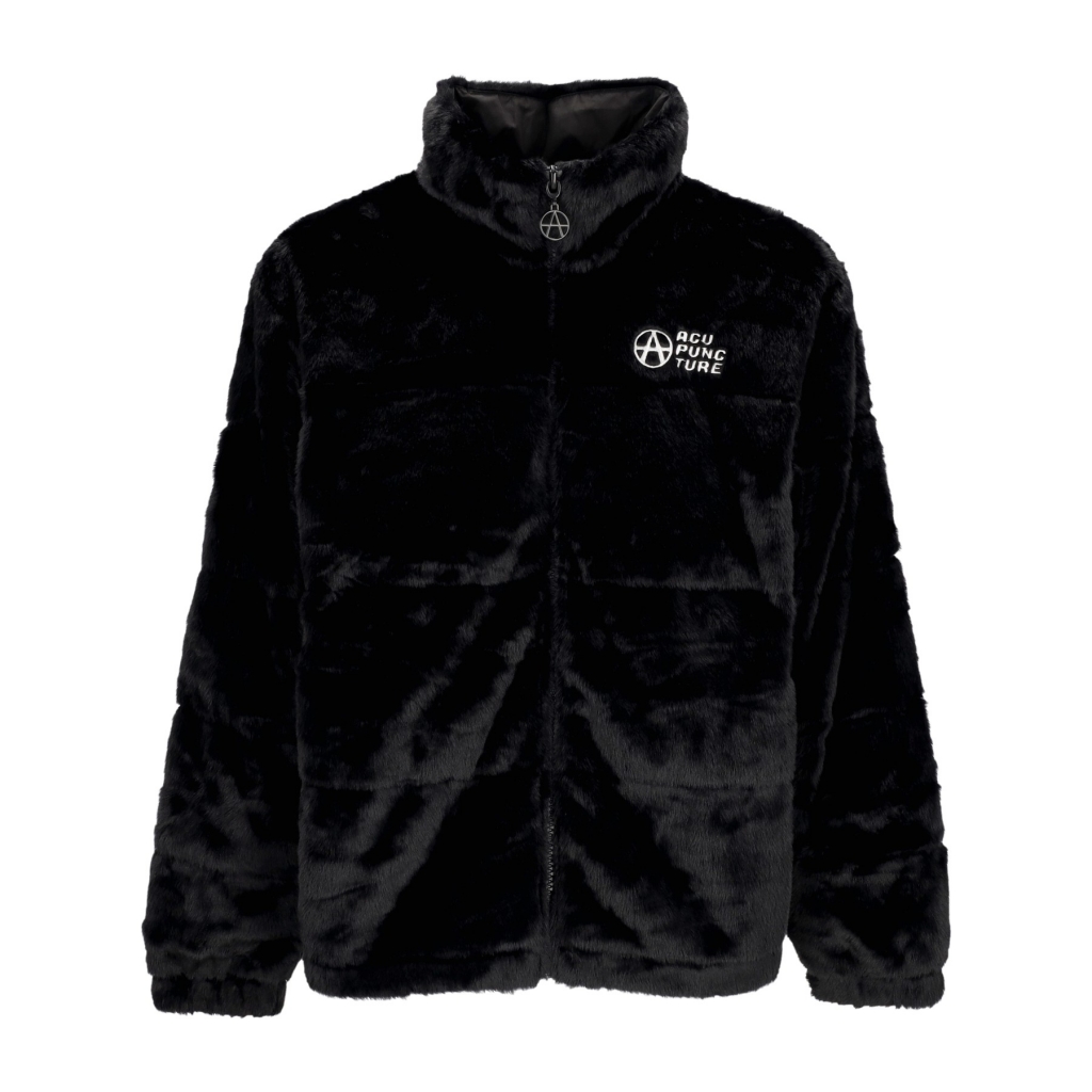 pelliccia uomo logo jacket BLACK