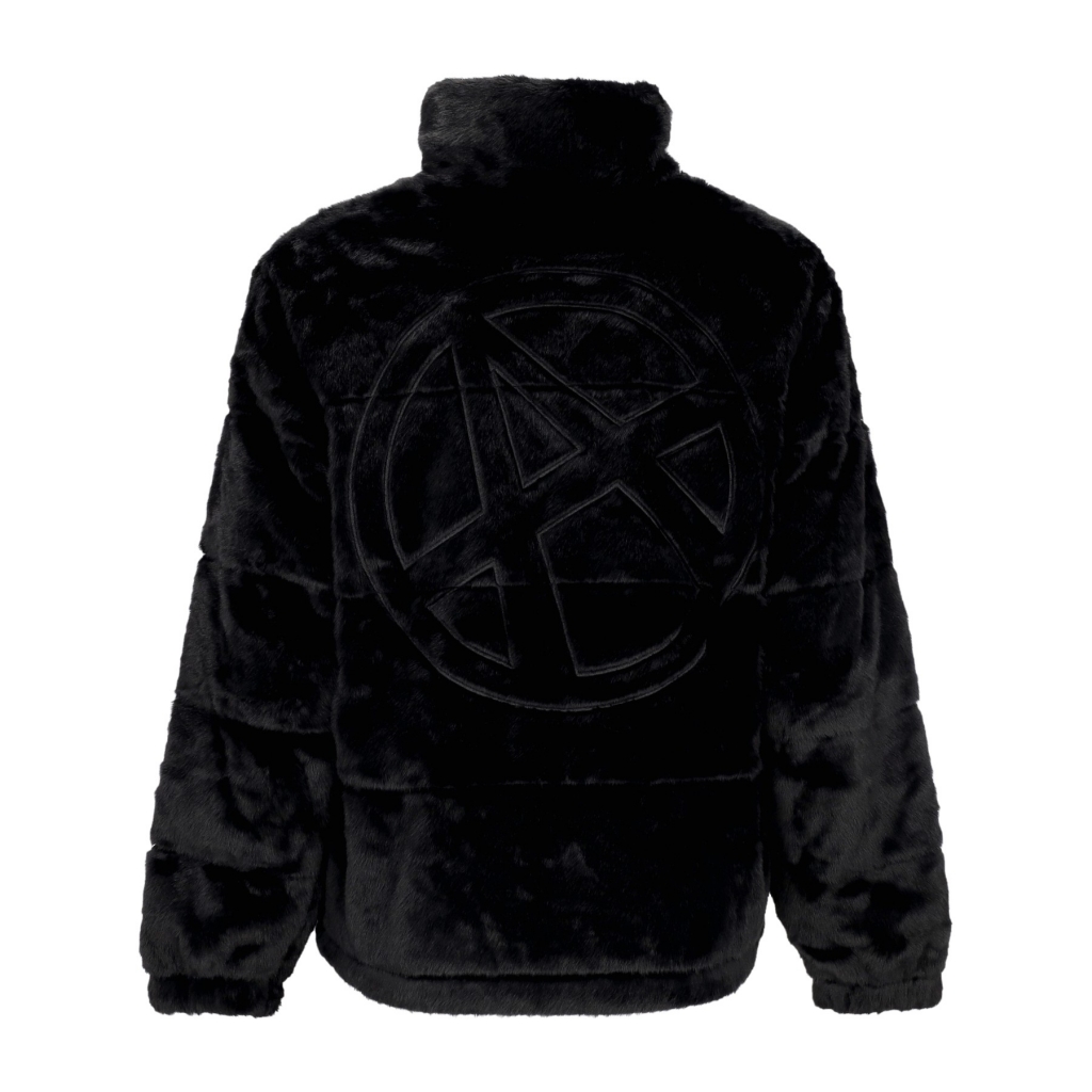 pelliccia uomo logo jacket BLACK