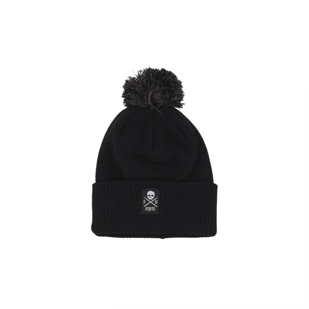 cappello pom pom uomo lopez 50 snowstar beanie BLACK/WHITE