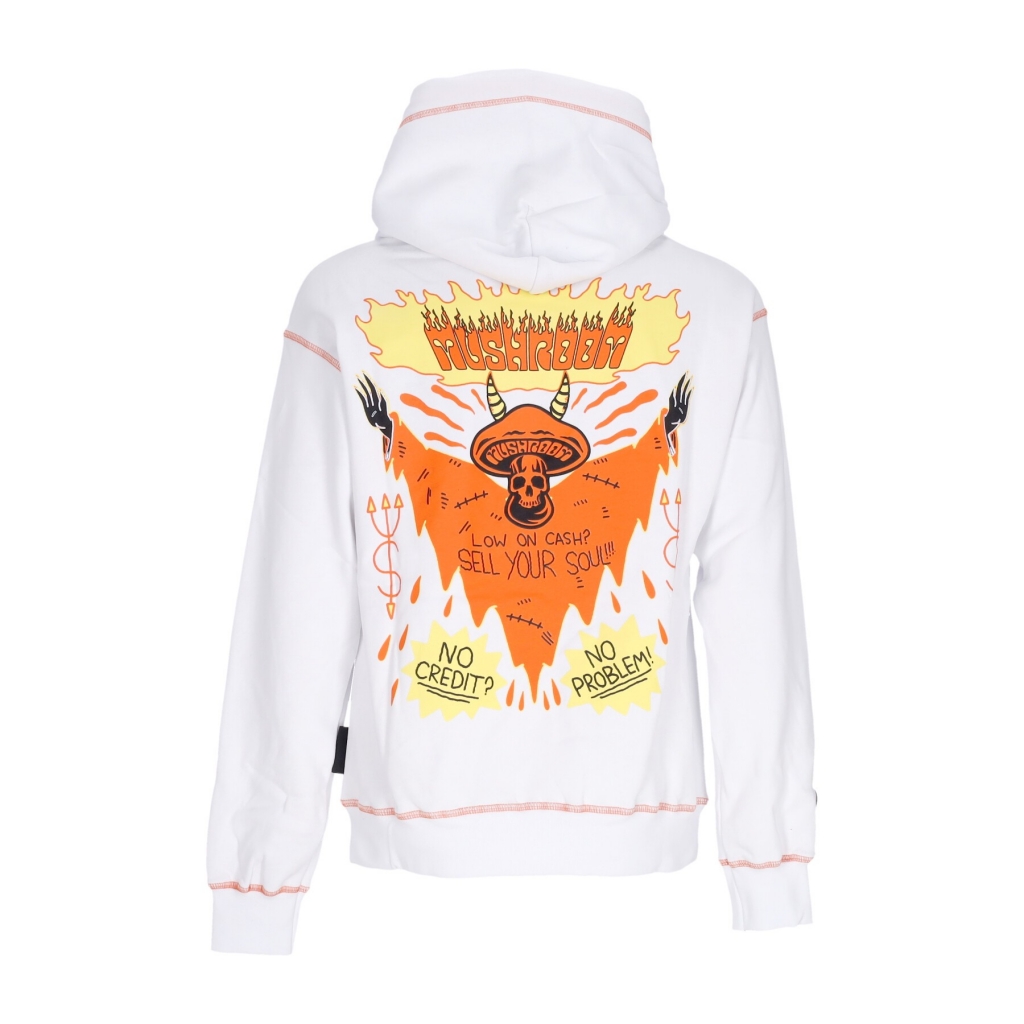 felpa cappuccio uomo vampire hoodie WHITE