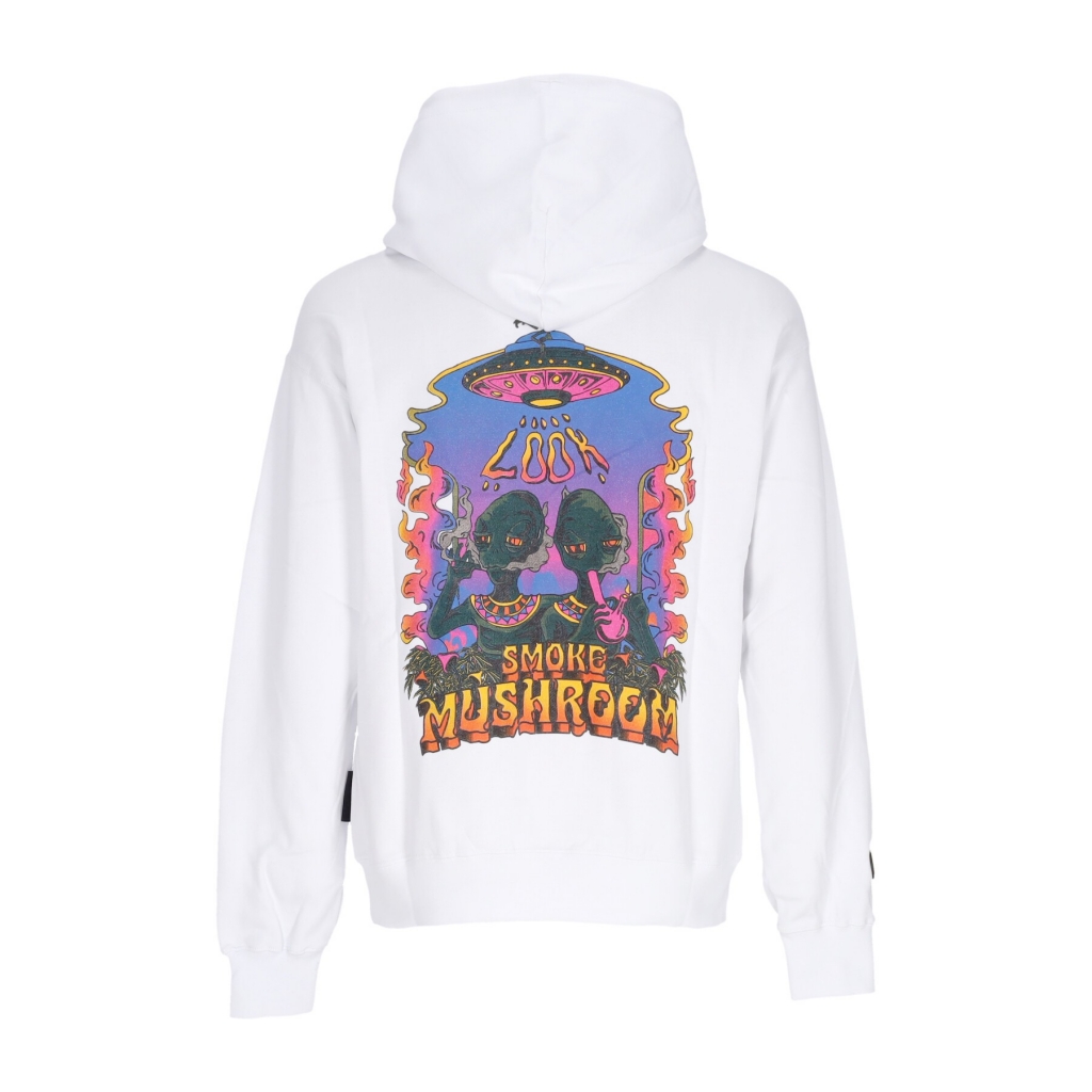 felpa cappuccio uomo alien smoke hoodie WHITE