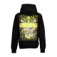 felpa cappuccio uomo skeleton hoodie BLACK