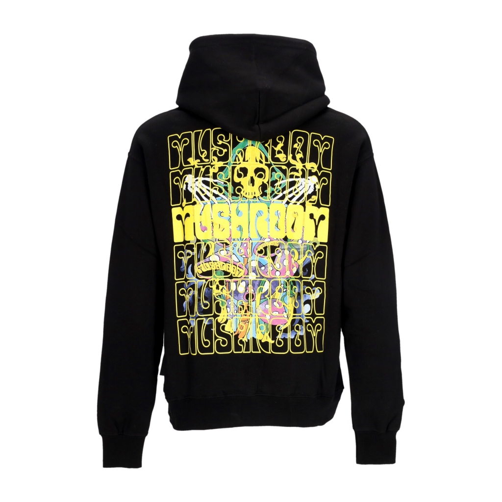 felpa cappuccio uomo skeleton hoodie BLACK