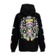 felpa cappuccio uomo flowers hoodie BLACK