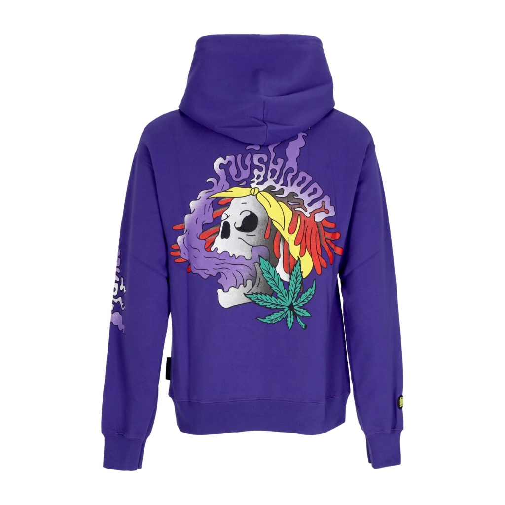 felpa cappuccio uomo skull liquid hoodie PURPLE