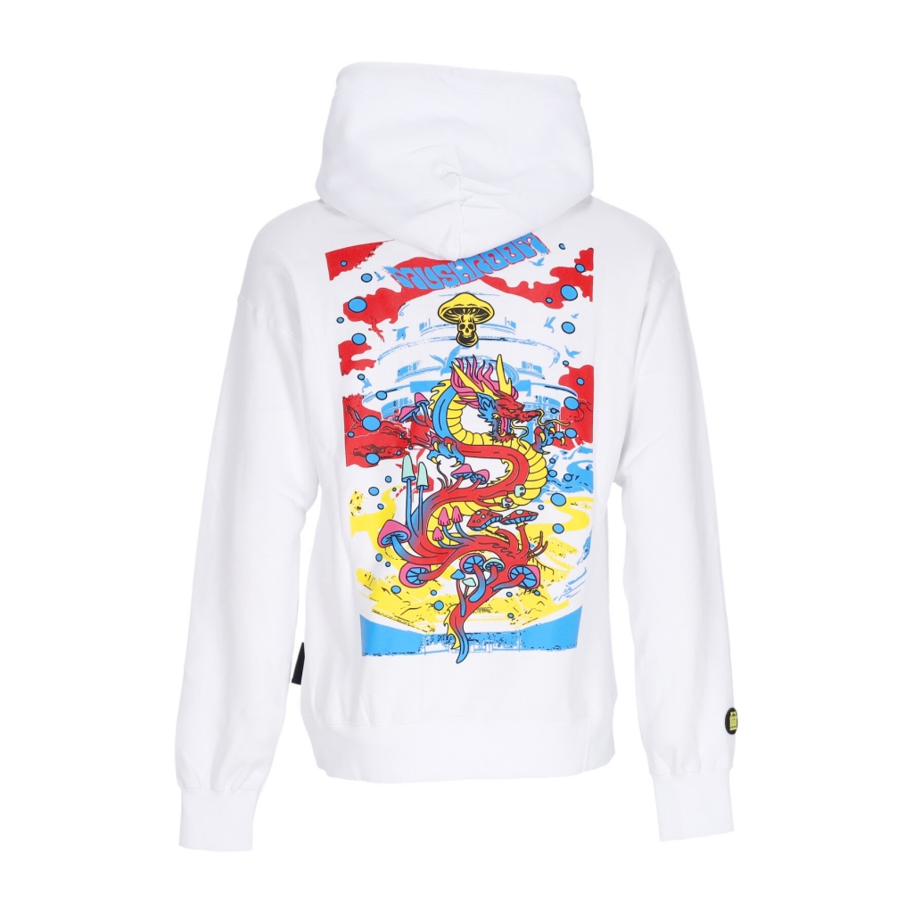 felpa cappuccio uomo dragon hoodie WHITE