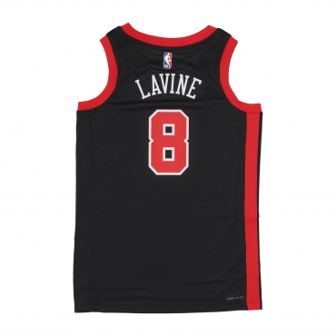 canotta basket uomo nba city edition 23 swingman jersey no 8 zach lavine chibul BLACK/UNIVERSITY RED