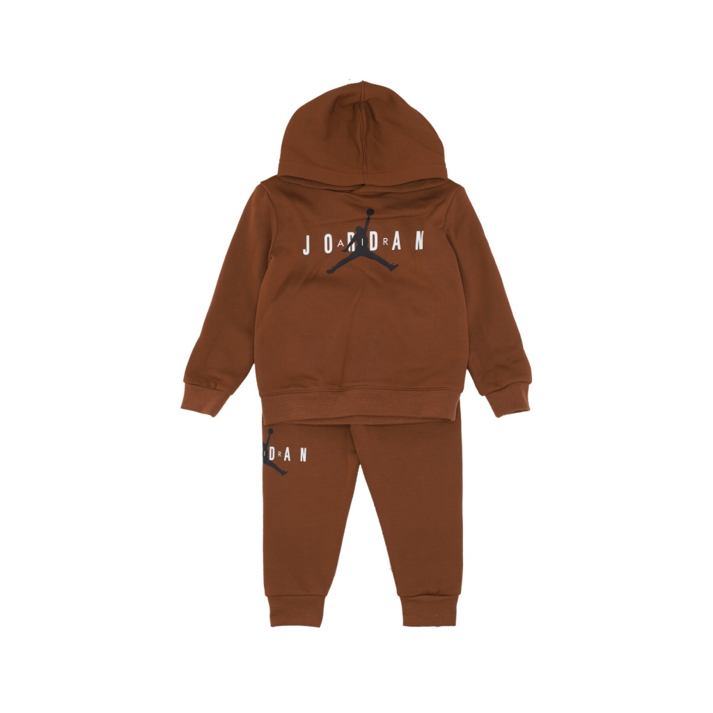 completo tuta bambino sustainable po hoodie set LIGHT BRITISH TAN