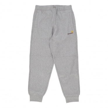 pantalone tuta felpato uomo american script jogging GREY HEATHER