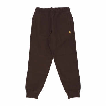 pantalone tuta felpato uomo american script jogging TOBACCO