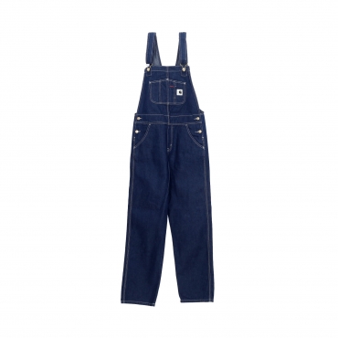 salopette donna w straight bib overall BLUE ONE WASH