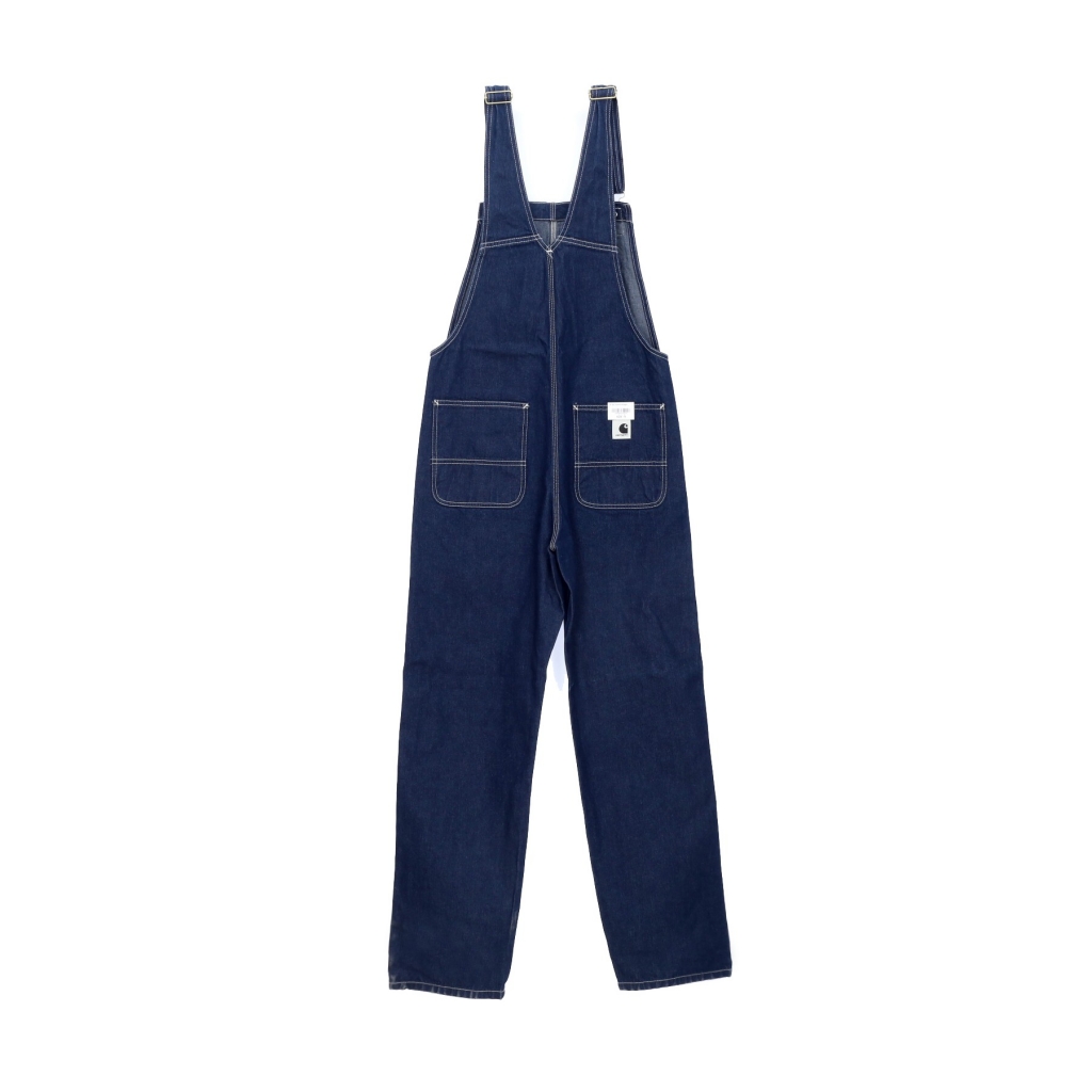 salopette donna w straight bib overall BLUE ONE WASH