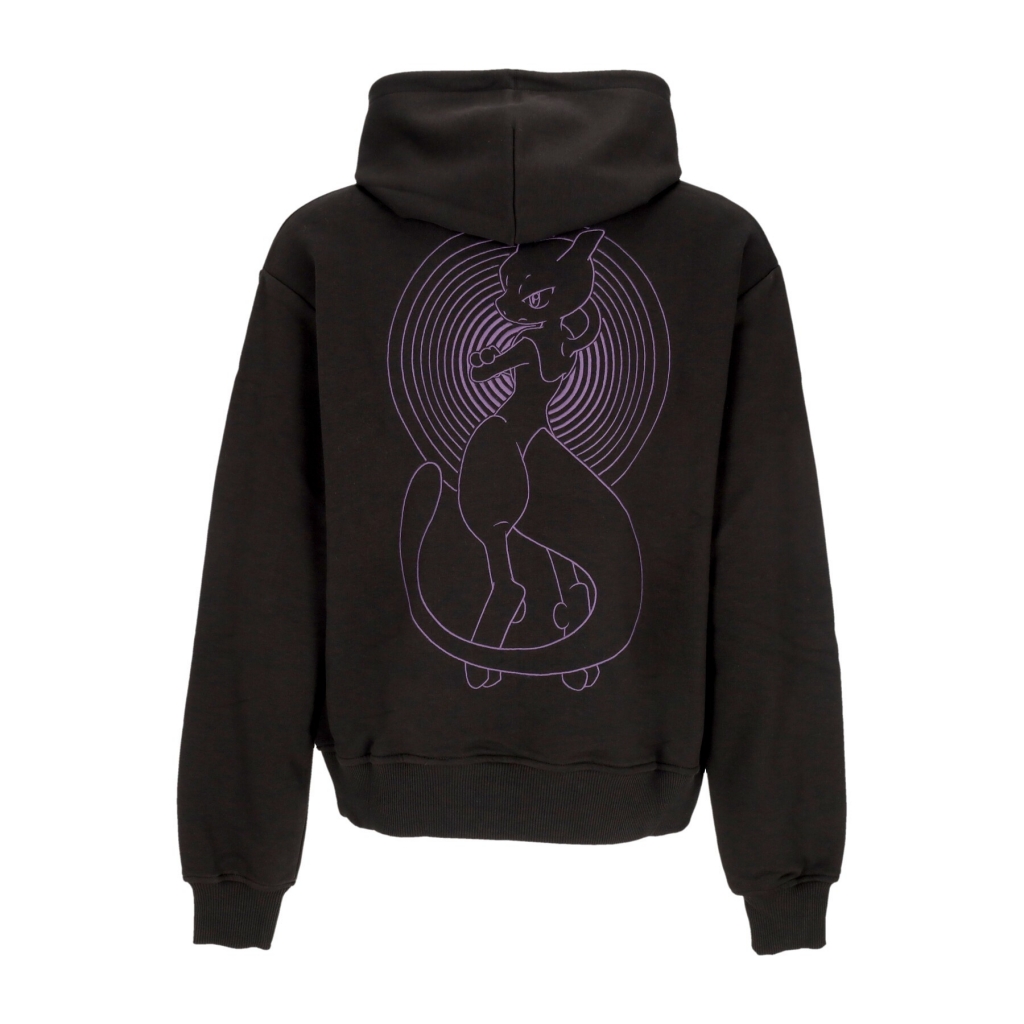 felpa leggera cappuccio uomo mewtwo hoodie x pokemon BLACK