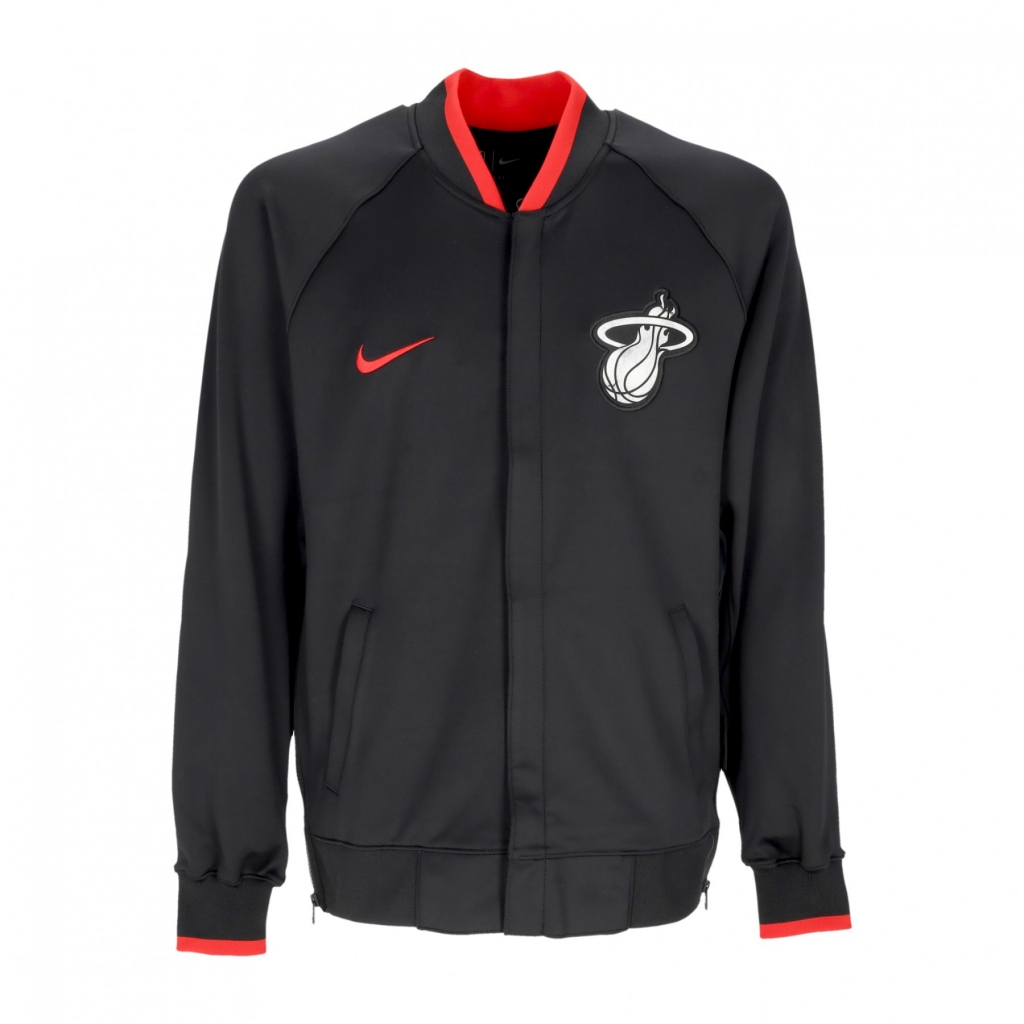 felpa leggera college uomo nba city edition dri-fit showtime l/s full-zip jacket miahea BLACK/FIT SILVER/UNIVERSITY RED