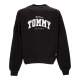 felpa leggera girocollo uomo boxy varsity crewneck ext BLACK