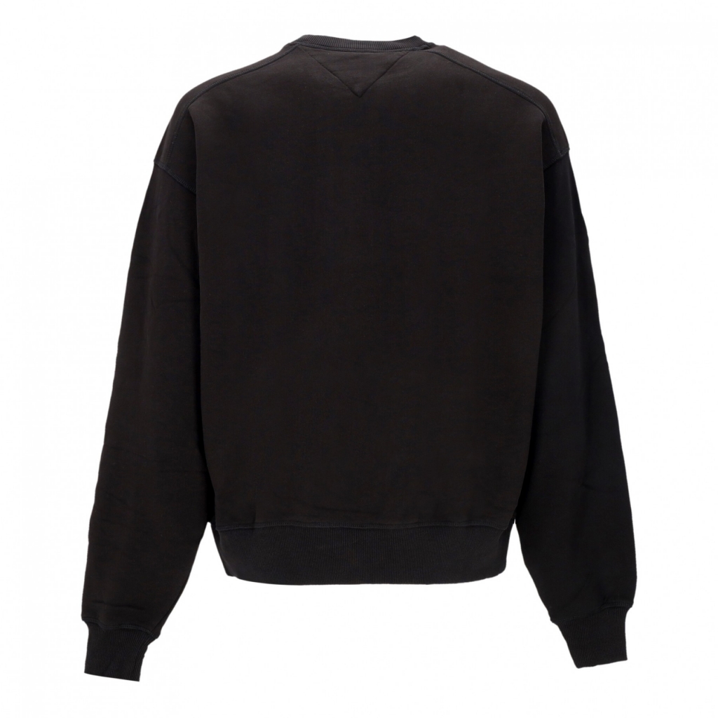 felpa leggera girocollo uomo boxy varsity crewneck ext BLACK