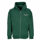 felpa leggera cappuccio zip uomo relaxed luxe zip hoodie COURT GREEN