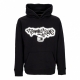 felpa leggera cappuccio uomo relaxed spray graffiti hoodie BLACK