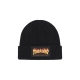 cappello uomo flame patch beanie BLACK