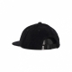 cappellino visiera piatta uomo cord label 6 panel strapback BLACK