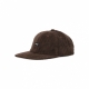 cappellino visiera piatta uomo cord label 6 panel strapback BROWN