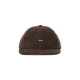 cappellino visiera piatta uomo cord label 6 panel strapback BROWN