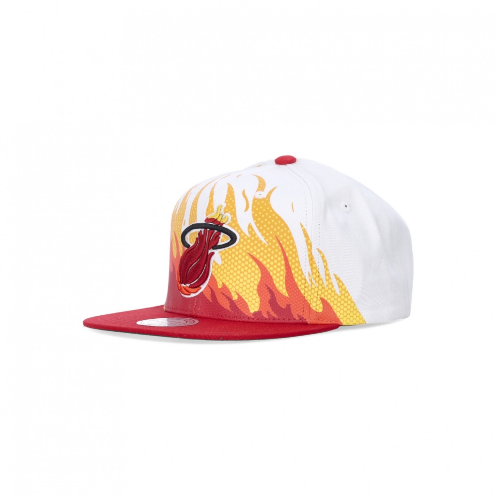 cappellino visiera piatta uomo nba hot fire hwc miahea WHITE/ORIGINAL TEAM COLORS