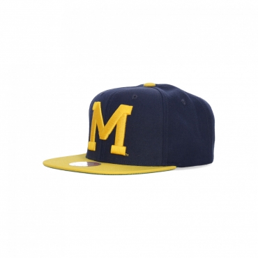 cappellino visiera piatta uomo ncaa team 2 tone 20 snapback micwol NAVY/YELLOW