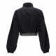 giacca a vento corta donna w crop taping windbreaker BLACK