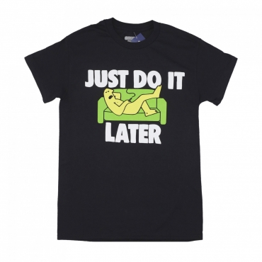 maglietta uomo secret club just do it later tee BLACK