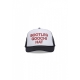 cappellino visiera curva uomo secret club bootleg goochi trucker hat WHITE/BLACK