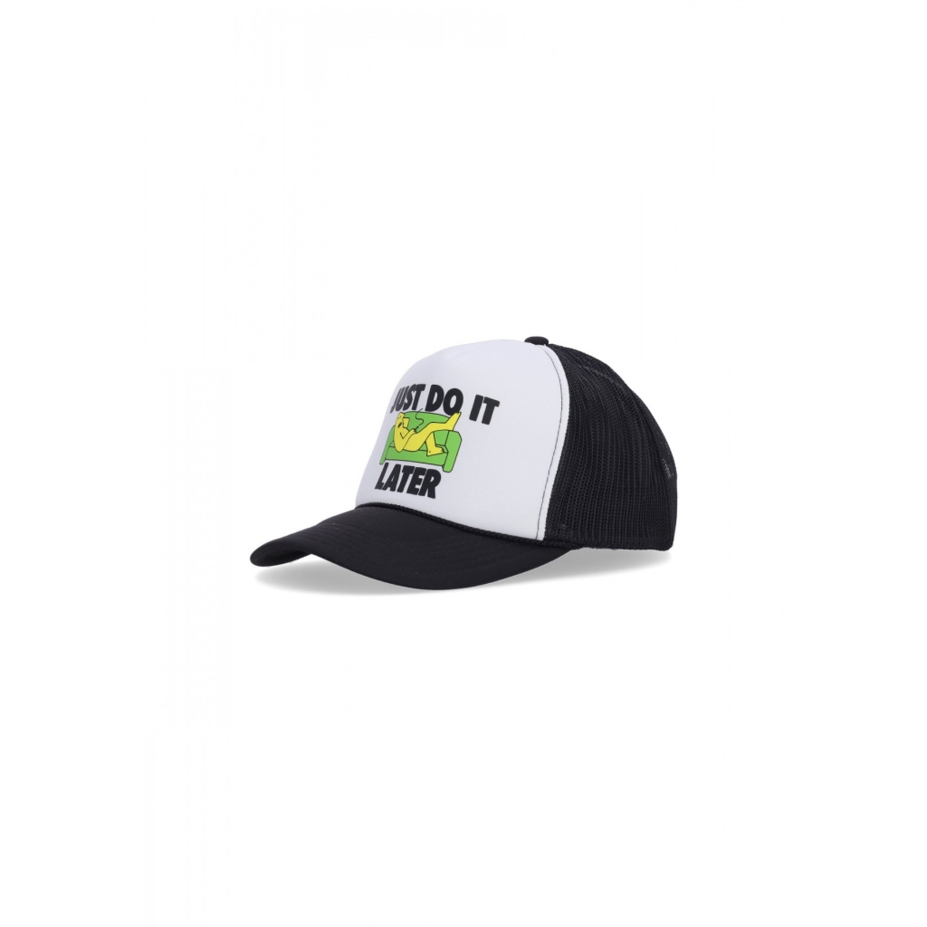 cappellino visiera curva uomo secret club just do it later trucker hat WHITE/BLACK