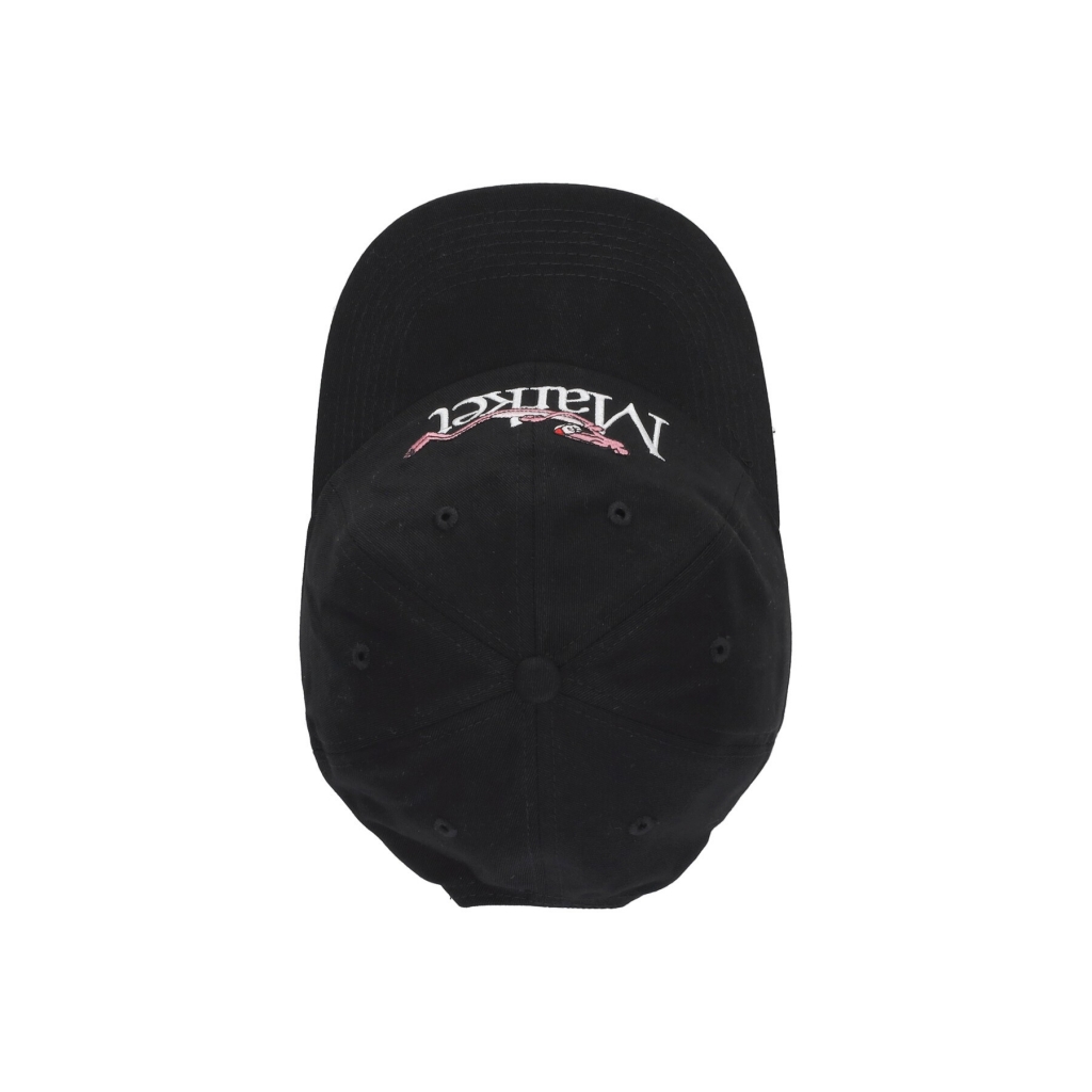 cappellino visiera curva uomo sleepy 6 panel hat x pink panther BLACK