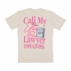 maglietta uomo call my lawyer tee x pink panther ECRU