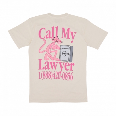 maglietta uomo call my lawyer tee x pink panther ECRU