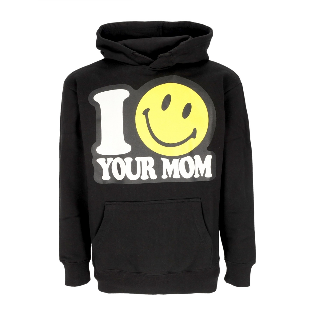 felpa cappuccio uomo your mom hoodie x smiley BLACK