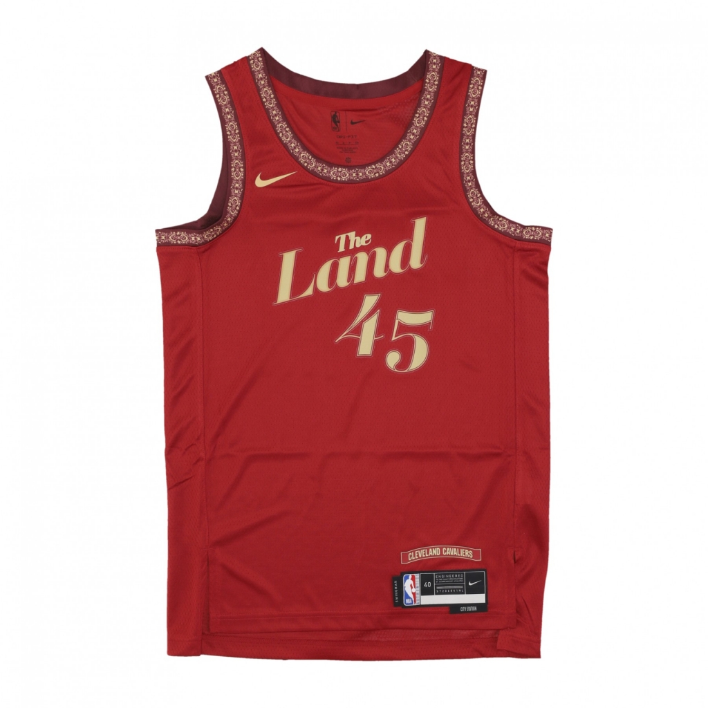 canotta basket uomo nba city edition 2023/24 dri-fit swingman jersey no 45 donovan mitchell clecav TEAM CRIMSON