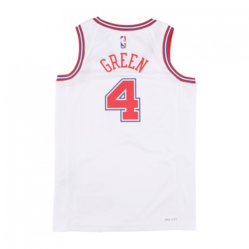 canotta basket uomo nba city edition 2023/24 dri-fit swingman jersey no 4 jalen green houroc WHITE