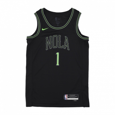 canotta basket uomo nba city edition 2023/24 dri-fit swingman jersey no 1 zion williamson neopel BLACK