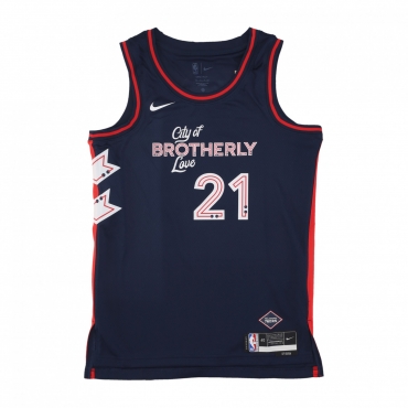 canotta basket uomo nba city edition 2023/24 dri-fit swingman jersey no 21 joel embiid phi76e COLLEGE NAVY