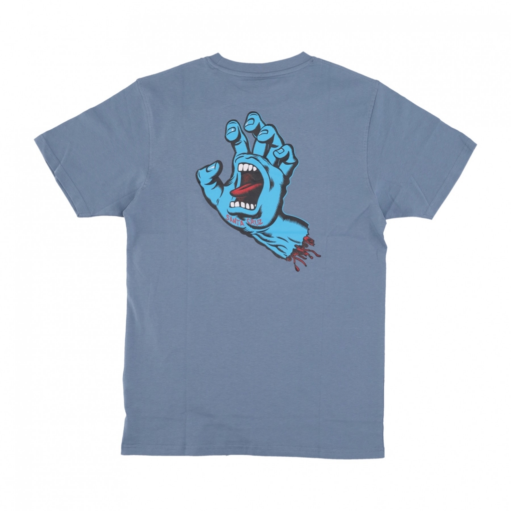 maglietta uomo screaming hand chest tee DUSTY BLUE