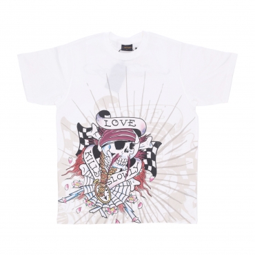 maglietta uomo love kill slowly skull tee WHITE