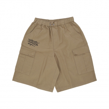 pantalone corto uomo dragon crawl woven cargo shorts PEBBLE