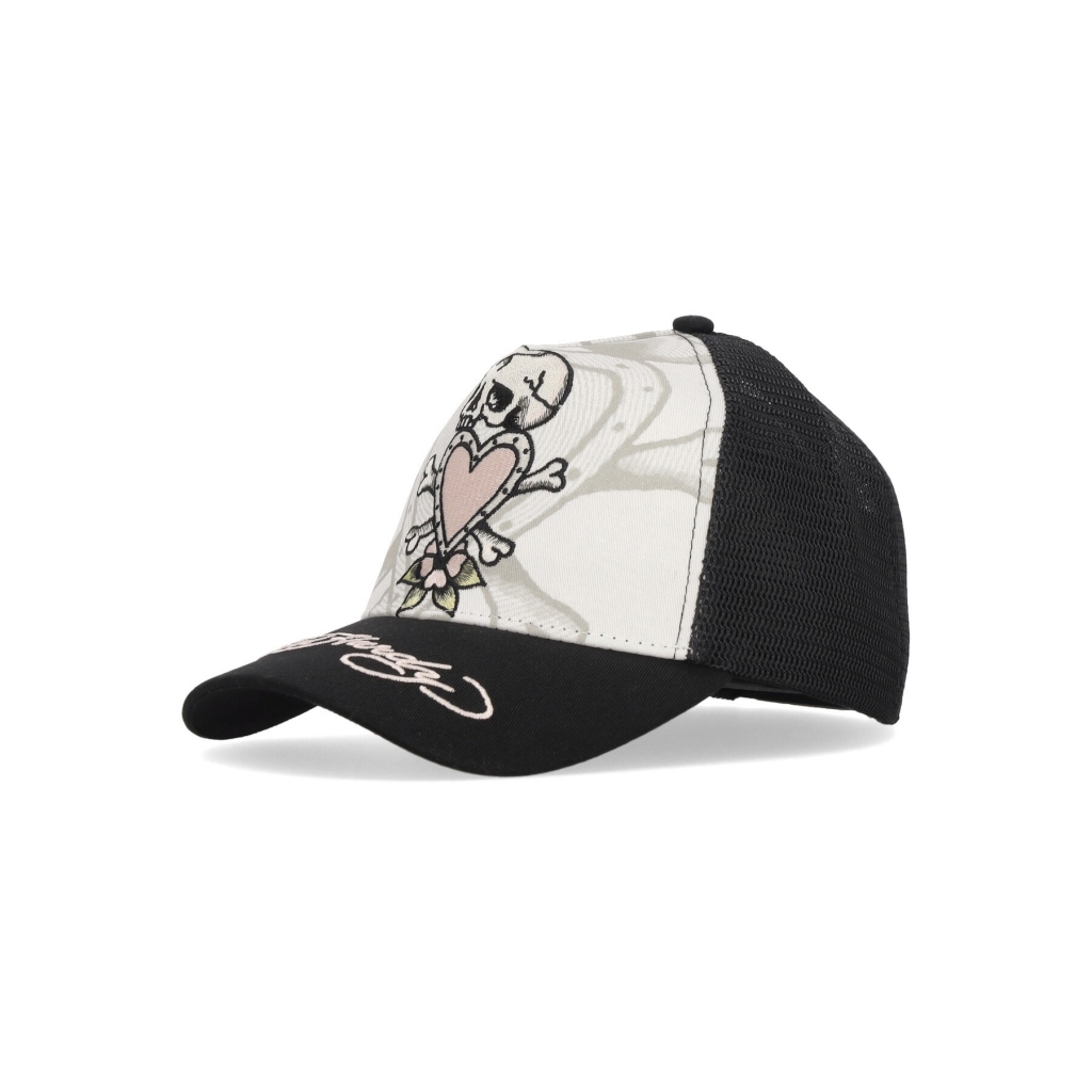 cappellino visiera curva uomo death before twill front mesh trucker WHITE/BLACK