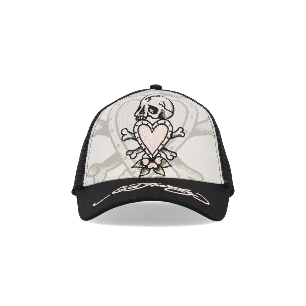 cappellino visiera curva uomo death before twill front mesh trucker WHITE/BLACK