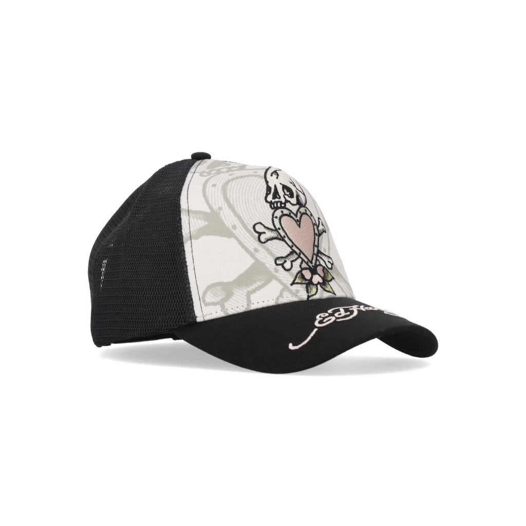 cappellino visiera curva uomo death before twill front mesh trucker WHITE/BLACK