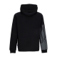 felpa leggera cappuccio uomo side hoodie BLACK